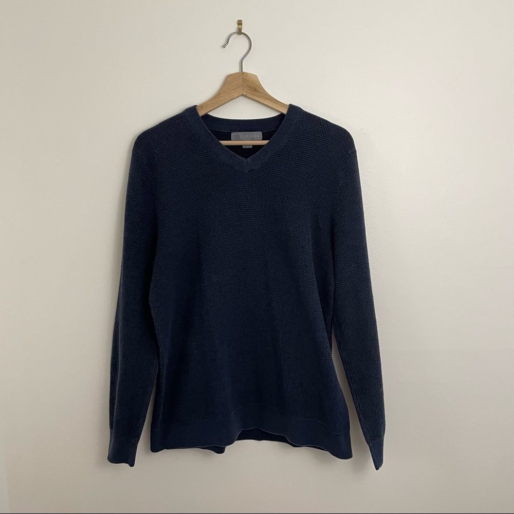 Cloudveil | Navy Waffle Knit Sweater - Picture 8 of 10